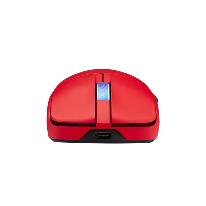 Mouse gaming wireless ASUS ROG Harpe II Ace, 42000 DPI, 8000 Hz, 48g, Rosu, vedere posterioară
