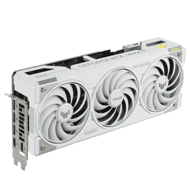 ASUS GeForce RTX5070 Ti 16GB TUF OC WHITE, vedere laterală
