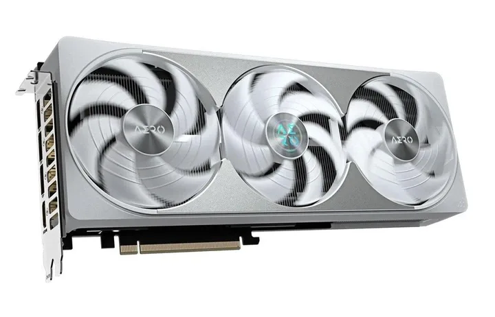 Gigabyte GeForce RTX 5080 Aero OC, vedere laterală