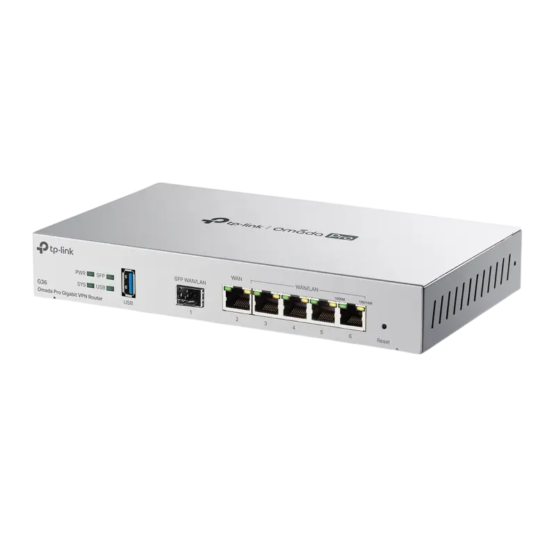 Router VPN TP-Link Omada Pro G36, vedere posterioară