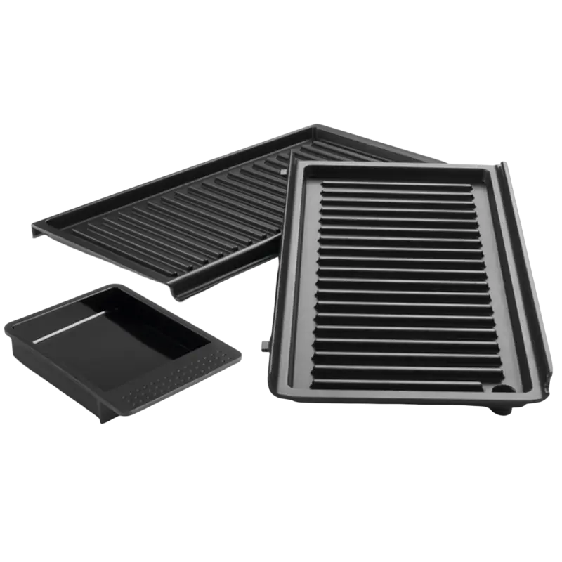 Set placi gratar DeLonghi DLSK 153, 2 placi grill plus tava
