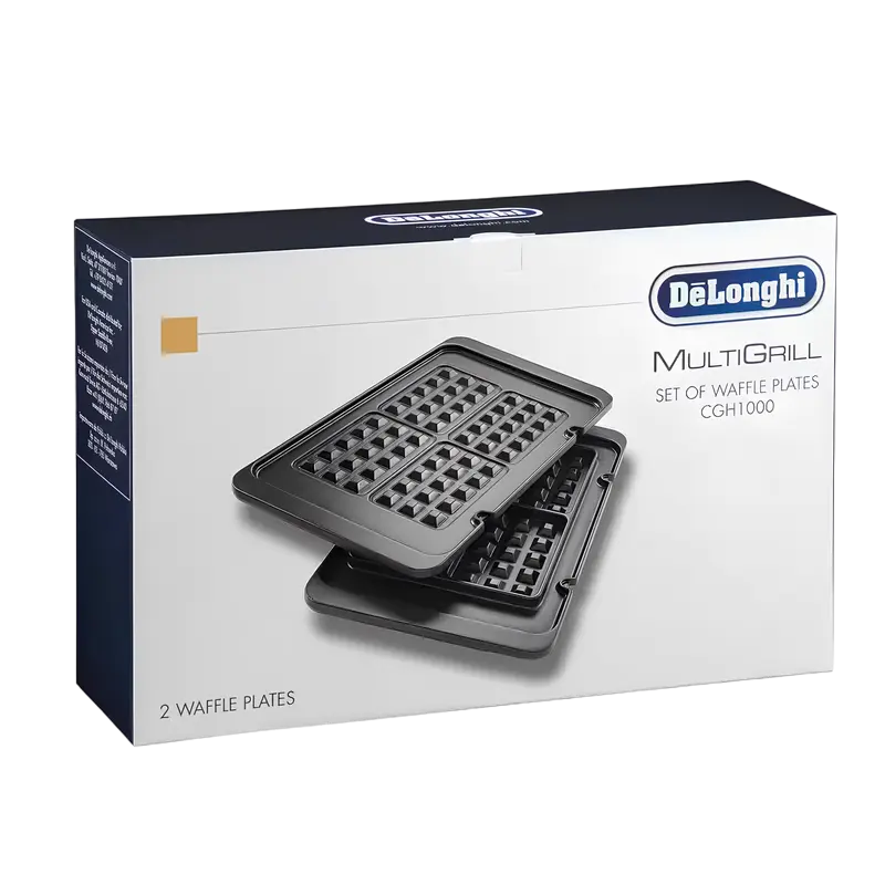 Set placi grill DeLonghi DLSK151, 2 piese, negru, vedere alternativă