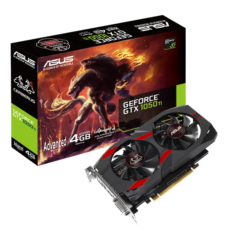 ASUS GTX1050Ti 4GB GDDR5 Cerberus Advanced (CERBERUS-GTX1050TI-A4G)