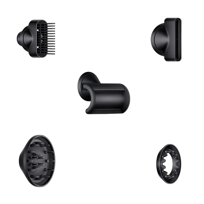 Uscator de par Dyson HD07 Supersonic Black/Nickel, vedere laterală