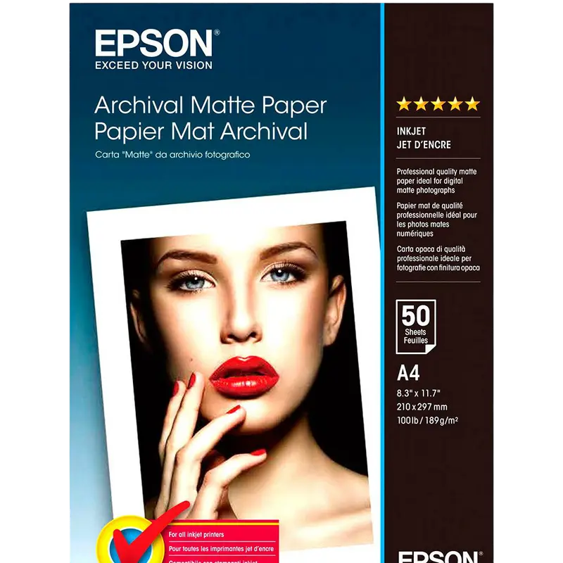 Hârtie foto A4 189gr 50 sheets Epson Archival Matter