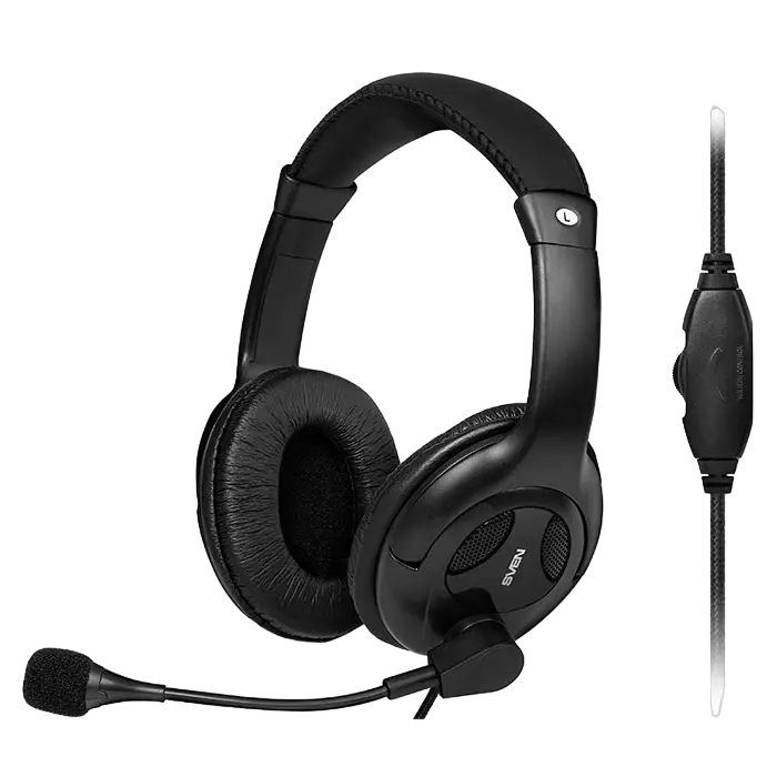 Headset SVEN AP-675MV with Microphone, Black, 2 x 3,5mm jack (3 pin)