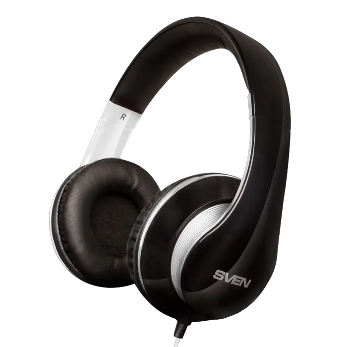 Headset SVEN AP-940MV with Microphone, Black-White, 3,5mm jack (4 pin), adapter 2 x 3,5mm jack 3pin