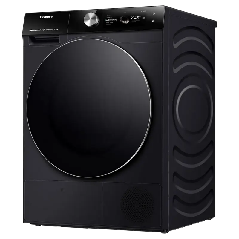 Uscator de rufe Hisense DH7S107BB 10 kg, vedere posterioară