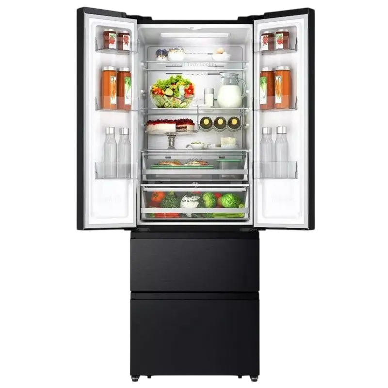 Frigider Hisense RF632N4AFE1 No Frost 485 L, vedere laterală