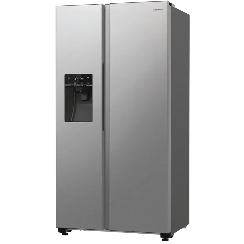 Hisense RS5P535NTCE, frigider SBS 566 L clasa E, vedere laterală