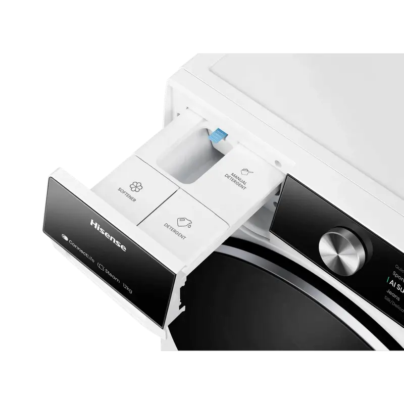 Mașină de spălat Hisense WF7S1247BW Class A, vedere alternativă