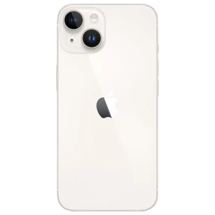 Smartphone Apple iPhone 14 128GB Starlight, vedere laterală