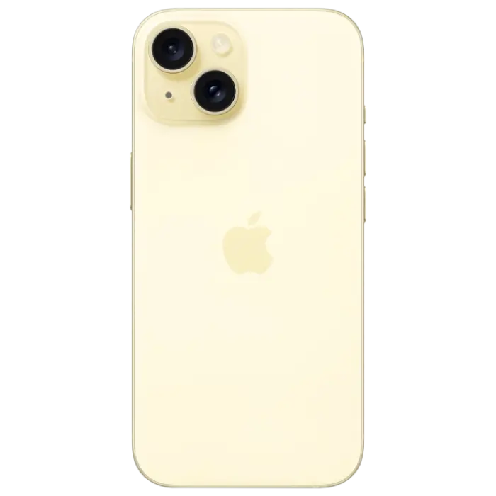 Apple iPhone 15 128GB Yellow, vedere posterioară