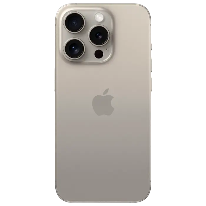 Apple iPhone 15 Pro 1TB Natural Titanium, vedere laterală