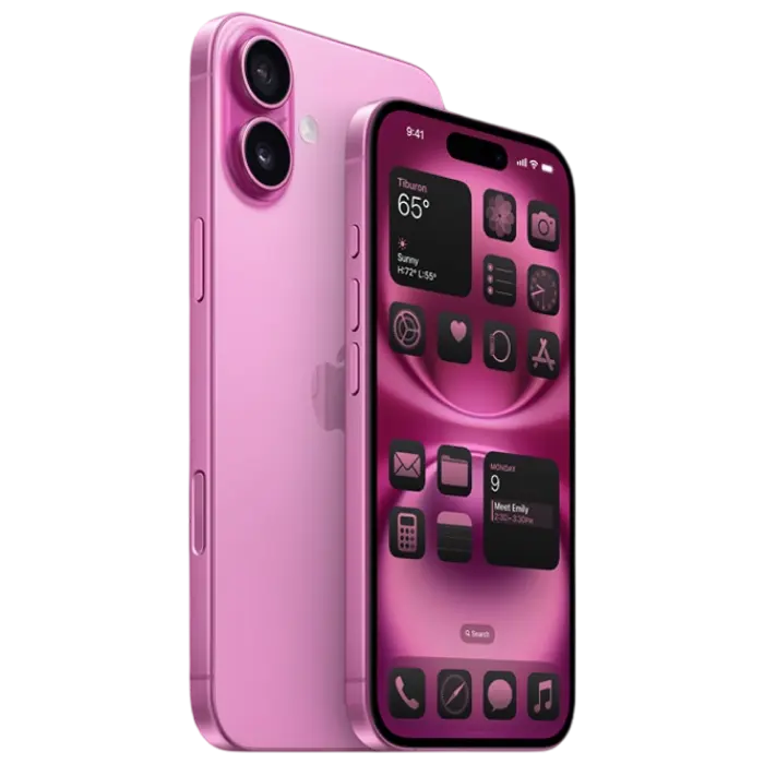 Apple iPhone 16 Plus 128GB, roz, detaliu interfață