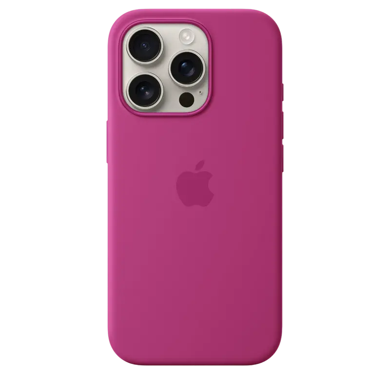 Husa silicon iPhone 16 Pro cu MagSafe, Fuchsia