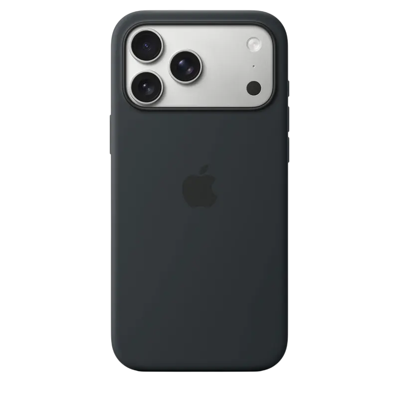 Husa din silicon iPhone 17 Pro Max cu MagSafe, Negru (A3560)