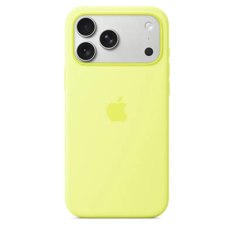 Husa Apple Silicone Case cu MagSafe pentru iPhone 17 Pro Max, Neon Yellow