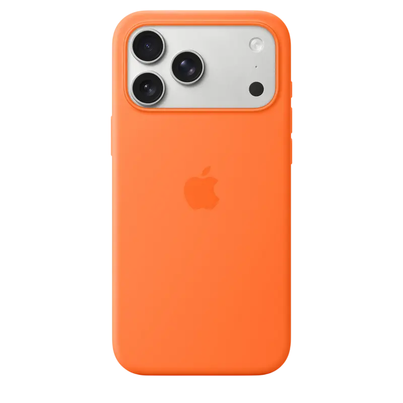 Husa silicon iPhone 17 Pro Max cu MagSafe, Portocaliu