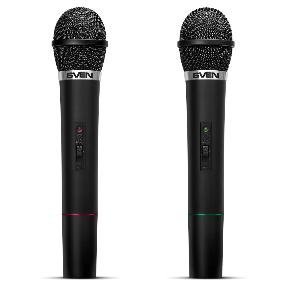Karaoke Microphone SVEN "MK-715", Wireless 80.0Hz - 12.0 MHz, Microphone - 2 pcs