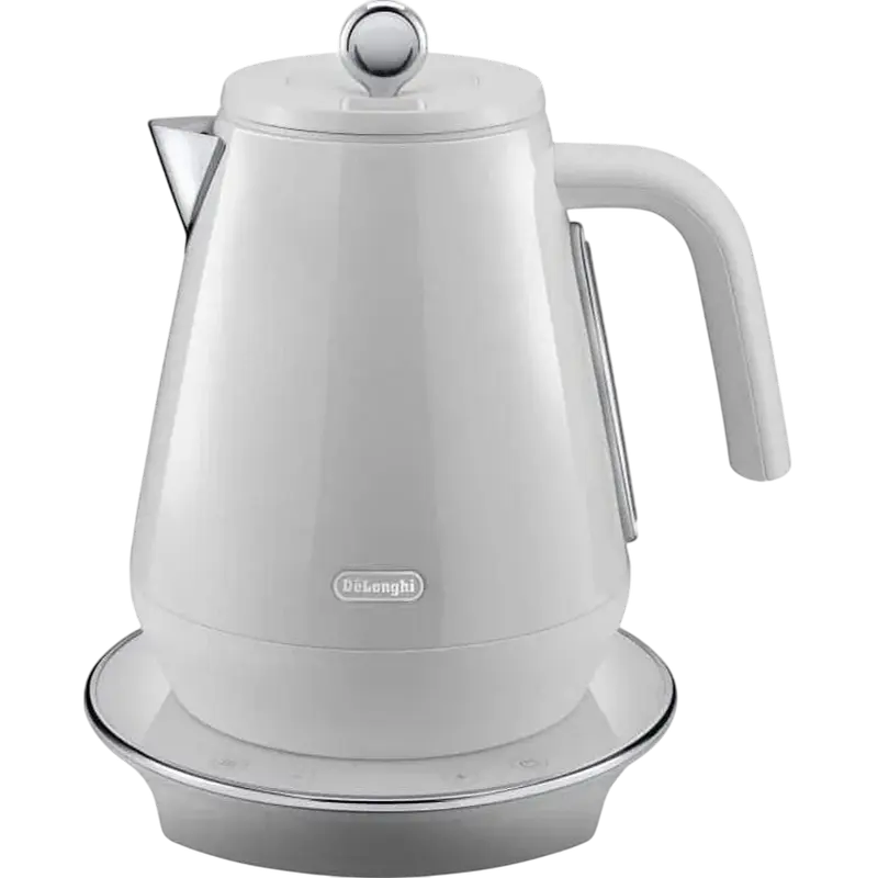 Fierbător electric DeLonghi KBY 2011 W, 1.7L, inox alb, 2200W, menținere temperatură