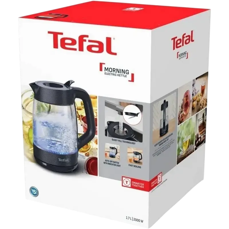 Fierbator electric Tefal KO2G08E0 1.7 L sticla 2000 W negru, vedere alternativă
