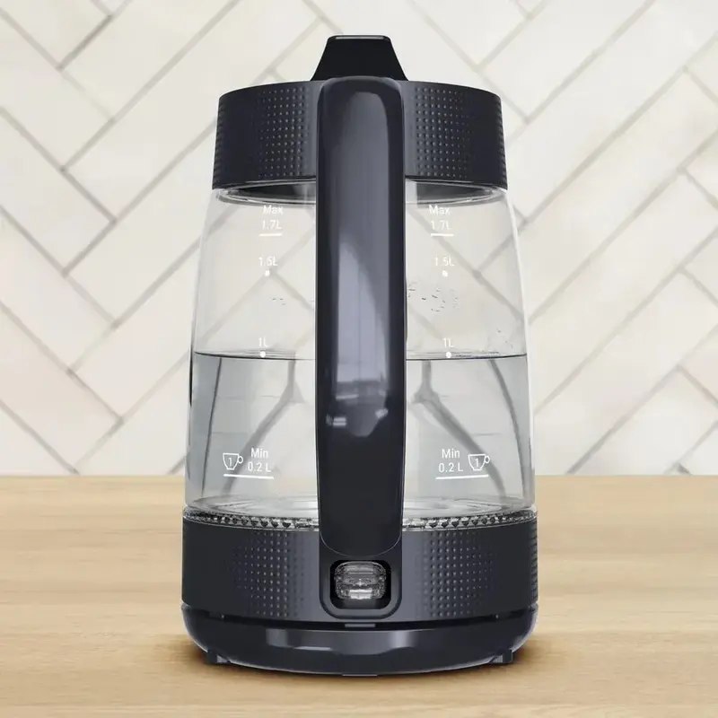 Fierbator electric Tefal KO2G08E0 1.7 L sticla 2000 W negru, vedere laterală