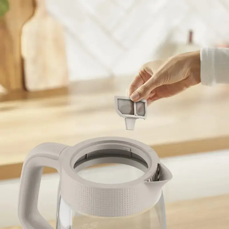 Fierbator electric Tefal KO2G0BE0 1.7 L sticla 2000 W bej, vedere laterală