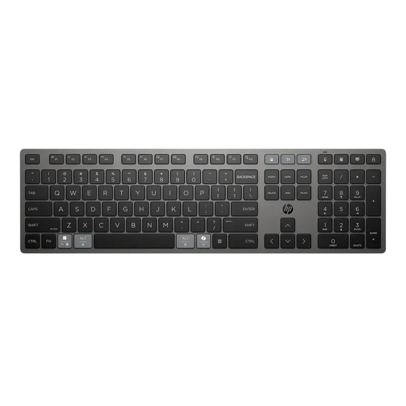 Wireless Keyboard HP 725 Multi-Device Rechergable, Full size; Spill resistant;Swift pair; Quiet keys