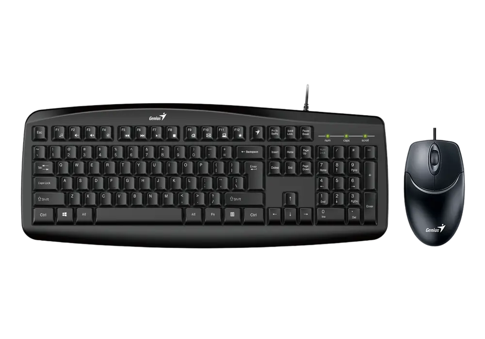 Keyboard & Mouse Genius Smart KM-200, 12 Fn keys, Concave keycap, Spill resistant, 1000dpi, 3 button