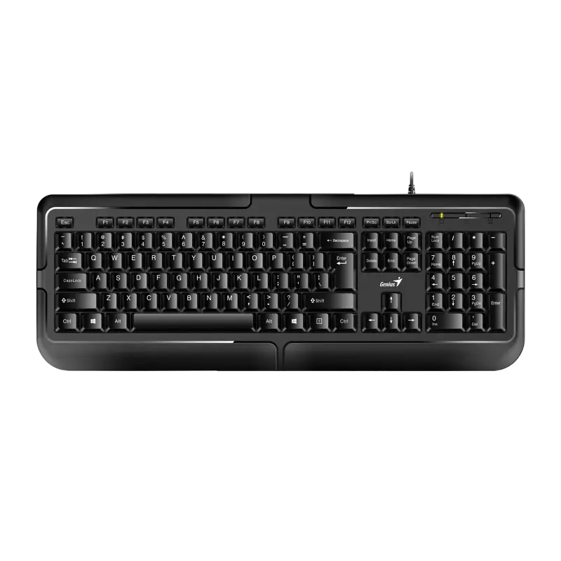 Keyboard Genius KB-118, Classic, Laser-Printed Keycaps, Concave keycap, Spill Resistant, 1.4m, USB