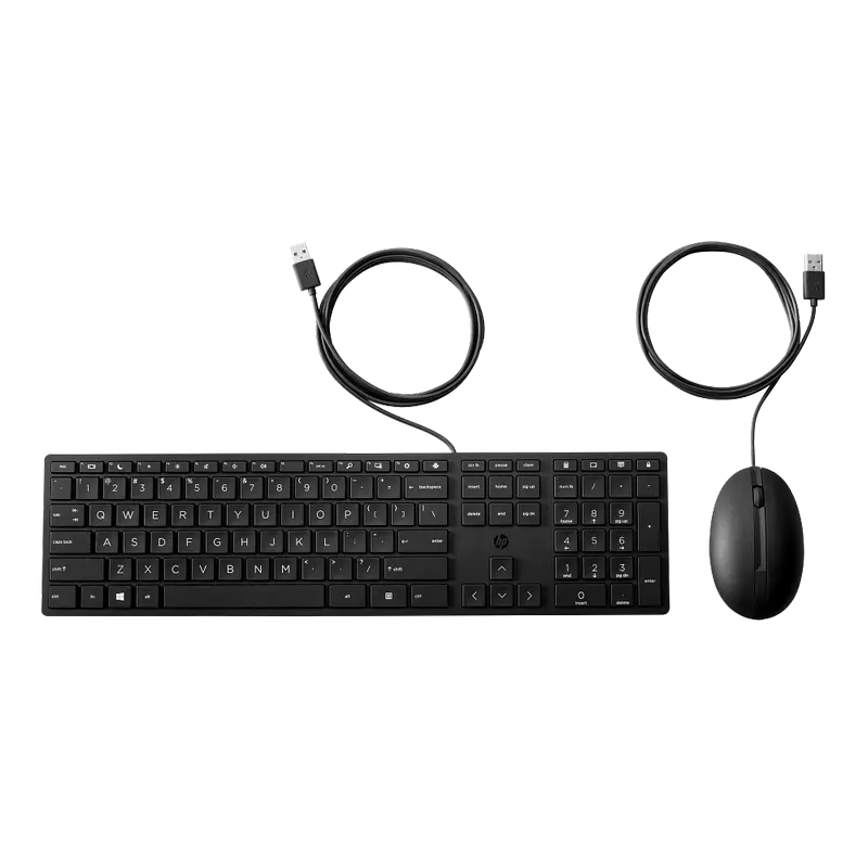 Keyboard & Mouse HP 320MK, Full size; 3-zone layout,Tilt adjustable; Quiet key; Mouse 3 buttons, 100