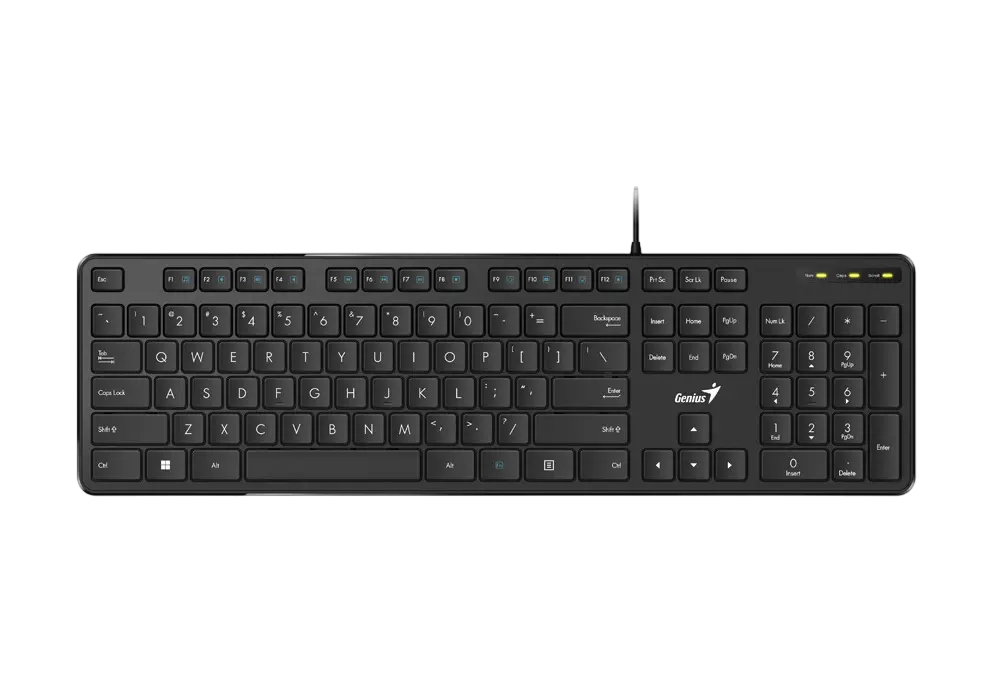 Keyboard Genius SlimStar M200, 12 Fn Keys, Low-profile, Chocolate Keycap, Quiet typin, 1.6m, USB, EN