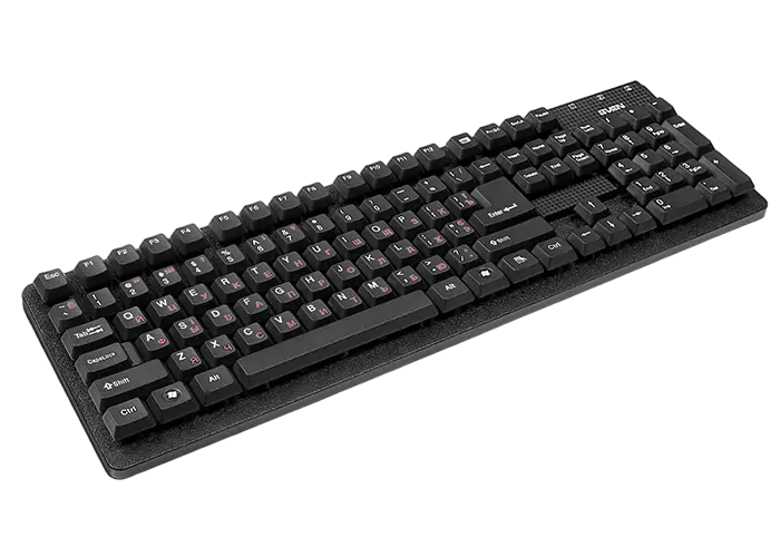 Keyboard SVEN Standard 301, Classic layout, Splash proof, Calculator key, 1.5m, USB+PS/2, EN/RU, Bla