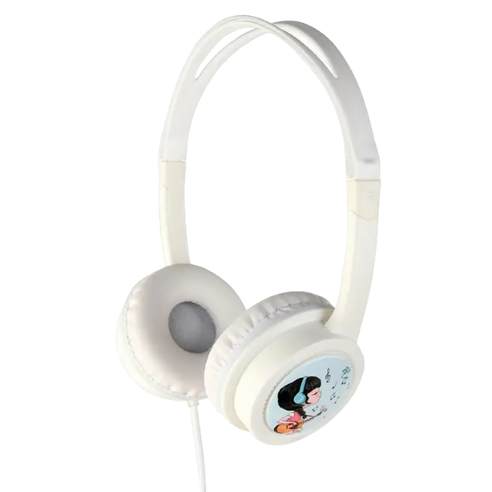 Kids headphones with volume limiter, White, Gembird, MHP-JR-W