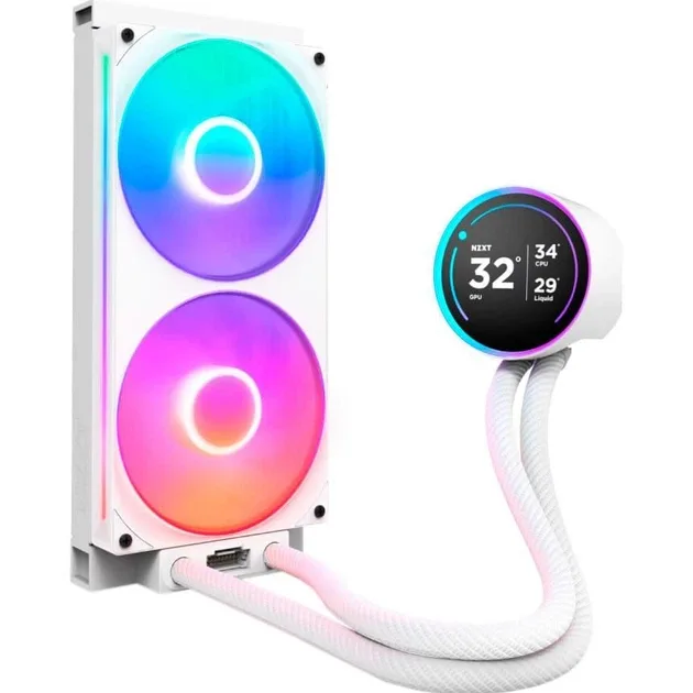 NZXT Kraken Elite 280 RGB White (RL-KR28E-W2), aer, vedere alternativă