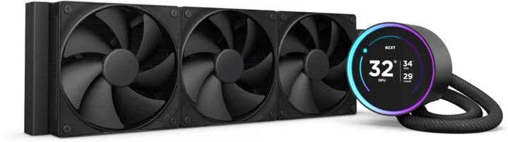 NZXT Kraken Elite 360 AIO liquid cooler w/Display Radiator Fans