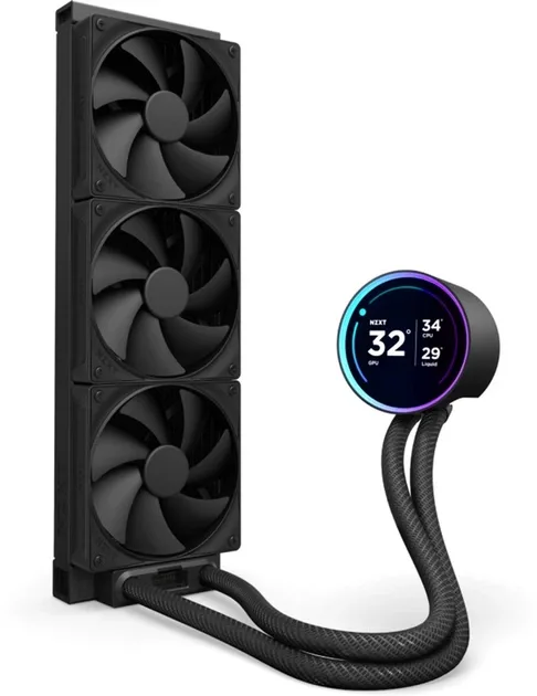 NZXT Kraken Elite 360 AIO liquid cooler w/Display Radiator Fans, vedere alternativă