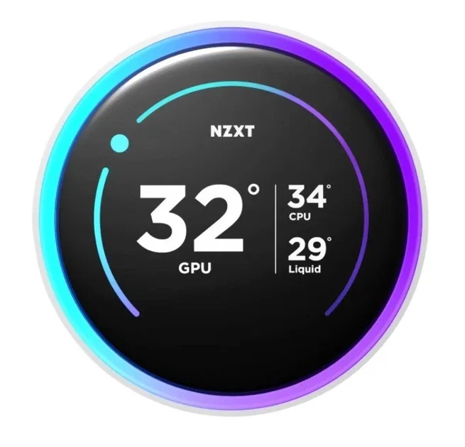 NZXT Kraken Elite RGB 280mm AIO White (RL-KR28E-W2), vedere laterală