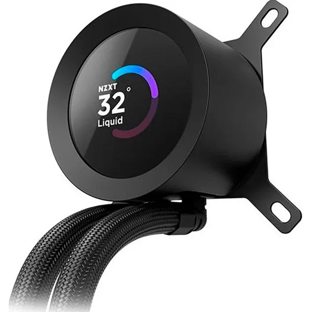 NZXT Kraken Plus 360 RGB V2 Black (RL-KR360-B2), aer, vedere laterală