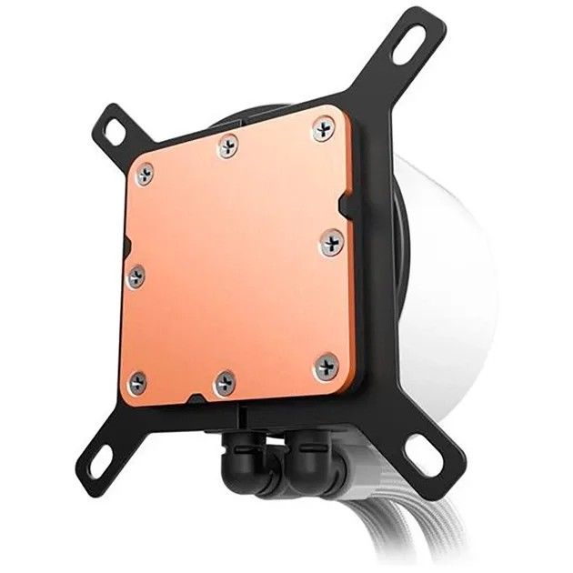 NZXT Kraken Plus 360 RGB V2 White (RL-KR360-W2), aer, vedere laterală