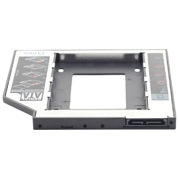 Laptop DVD slot adapter for 2.5'' drive, 9.5 mm heigh, Gembird, MF-95-01