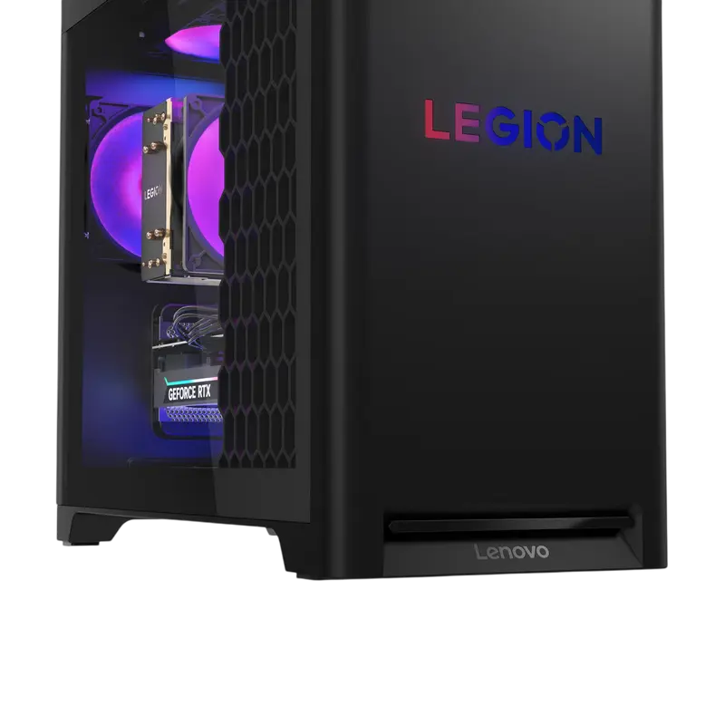 Calculator desktop Lenovo Legion T5 30IAS10 Core Ultra 9 285, 32 GB, 1 TB SSD, RTX 5070 Ti, vedere laterală