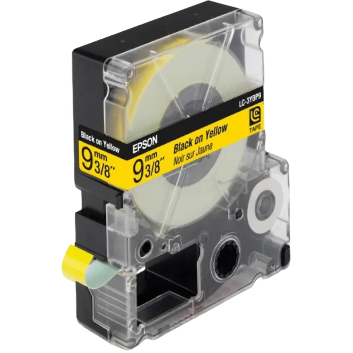 Bandă etichete Epson LK3YBP; 9mm/9m Pastel, Black/Yellow