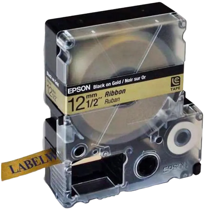 Bandă etichete Epson LK4KBK; 12mm/5m Satin Ribbon, Black/Gold