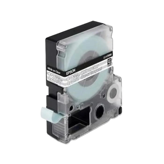 Bandă etichete Epson LK4TWN; 12mm/9m Transparent, White/Clear