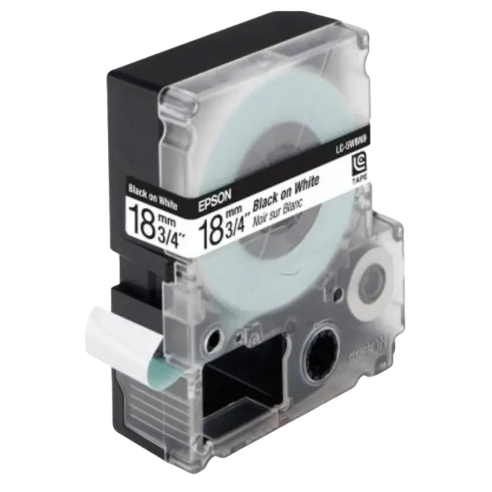Bandă etichete Epson LK5WBW; 18mm/9m Strong Adhesive, Black/White
