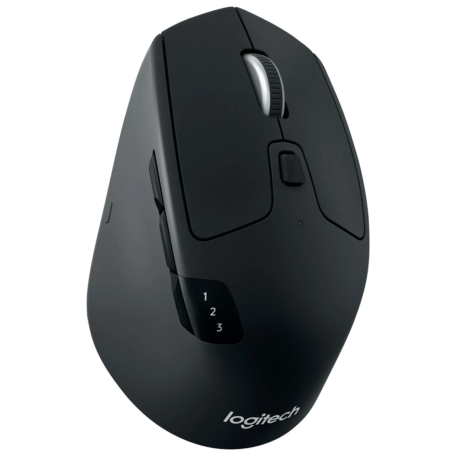 Logitech Wireless Mouse M720 Triathlon, Black, Optical Mouse, Multi-device, Hyper-fast scrolling, Switching seamlessly between 3 computers, Bluetooth Smart and 2.4GHz wireless connection, Black/White, Retail, vedere alternativă