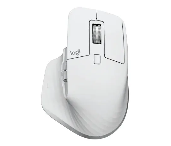 Logitech Wireless Performance Mouse MX Master 3S for Mac, 7 buttons, 200 to 8000 DPI, Darkfield high precision, Hyper-efficient scrolling, Effortless multi-computer workflow pair up to 3 devices, Dual connectivity 2.4, GHz and Bluetooth, Unifying receiver, Pale Grey