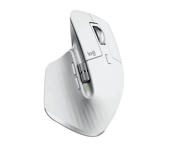 Logitech Wireless Performance Mouse MX Master 3S for Mac, 7 buttons, 200 to 8000 DPI, Darkfield high precision, Hyper-efficient scrolling, Effortless multi-computer workflow pair up to 3 devices, Dual connectivity 2.4, GHz and Bluetooth, Unifying receiver, Pale Grey, vedere alternativă
